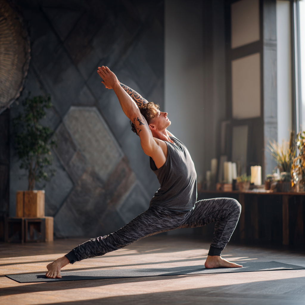 Idősebb magyar pár együtt gyakorol jógát parkban, egészséges és energikus megjelenéssel